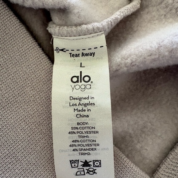 ALO Yoga Crewneck pullover sweater light pastel purple gray - Picture 10 of 10